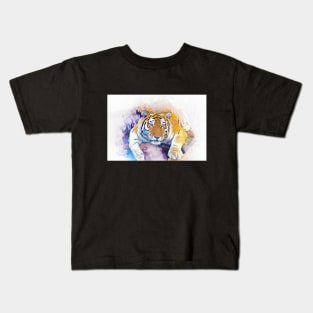 Tiger Wild Animal Safari Africa Jungle Feline World Nature Earth Kids T-Shirt